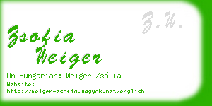 zsofia weiger business card